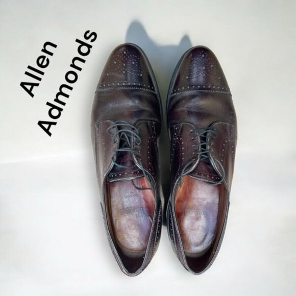 Allen Edmonds Sanford US 12 Burgundy Mens Cap Toe Derby Lace-Up main image 9